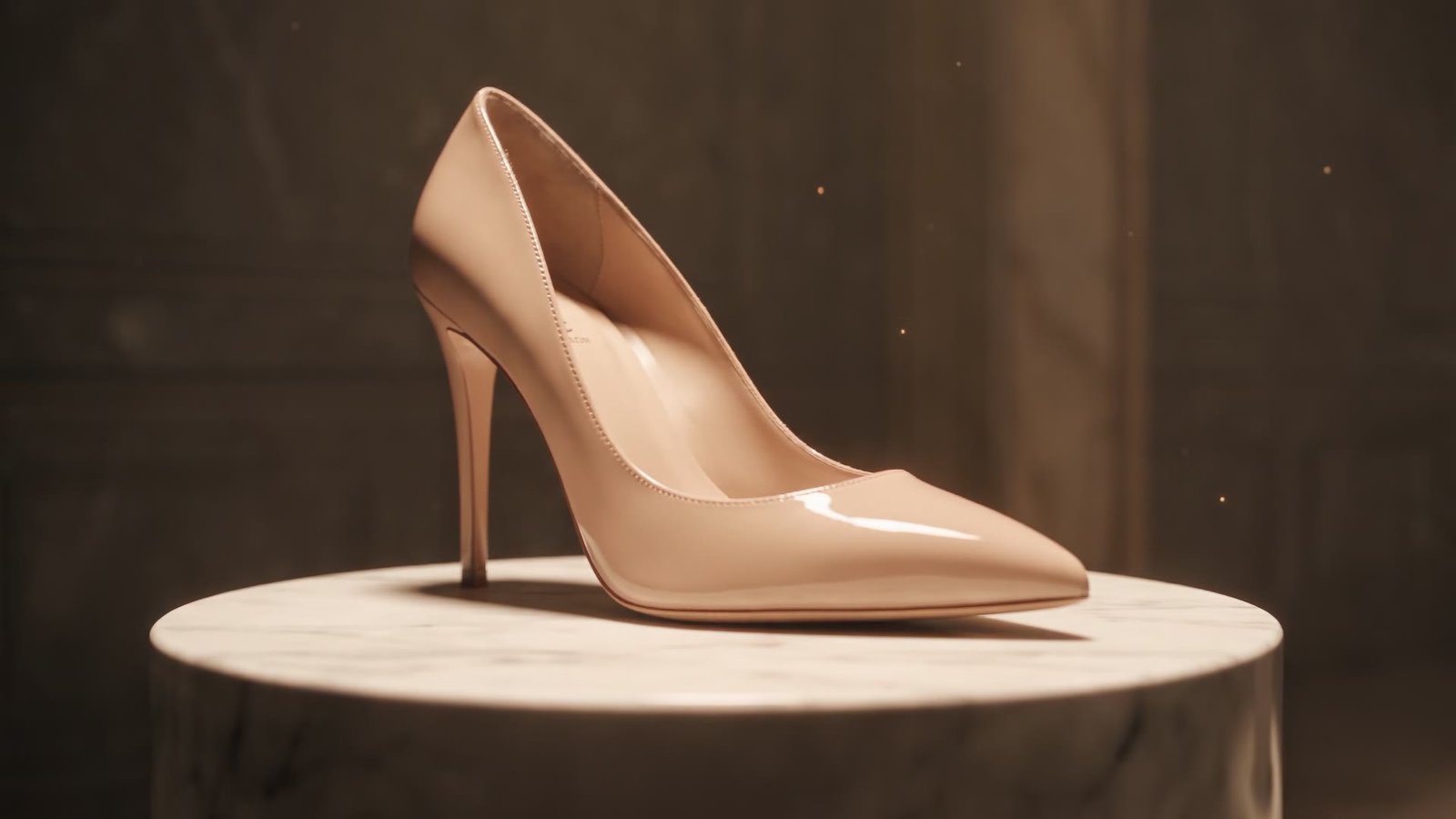 Stiletto on a marble pedestal from the Soléa concept website.